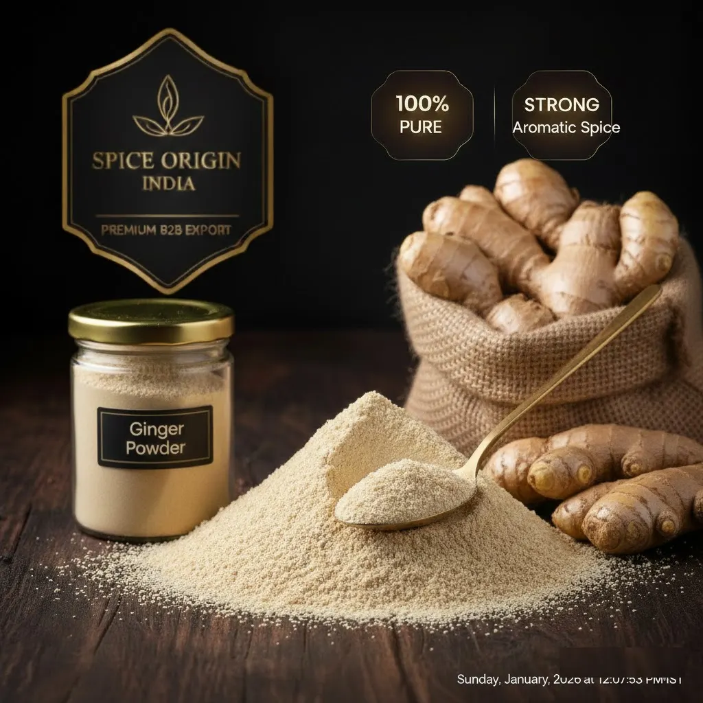 premium ginger bulk export spice origin india guntur grade