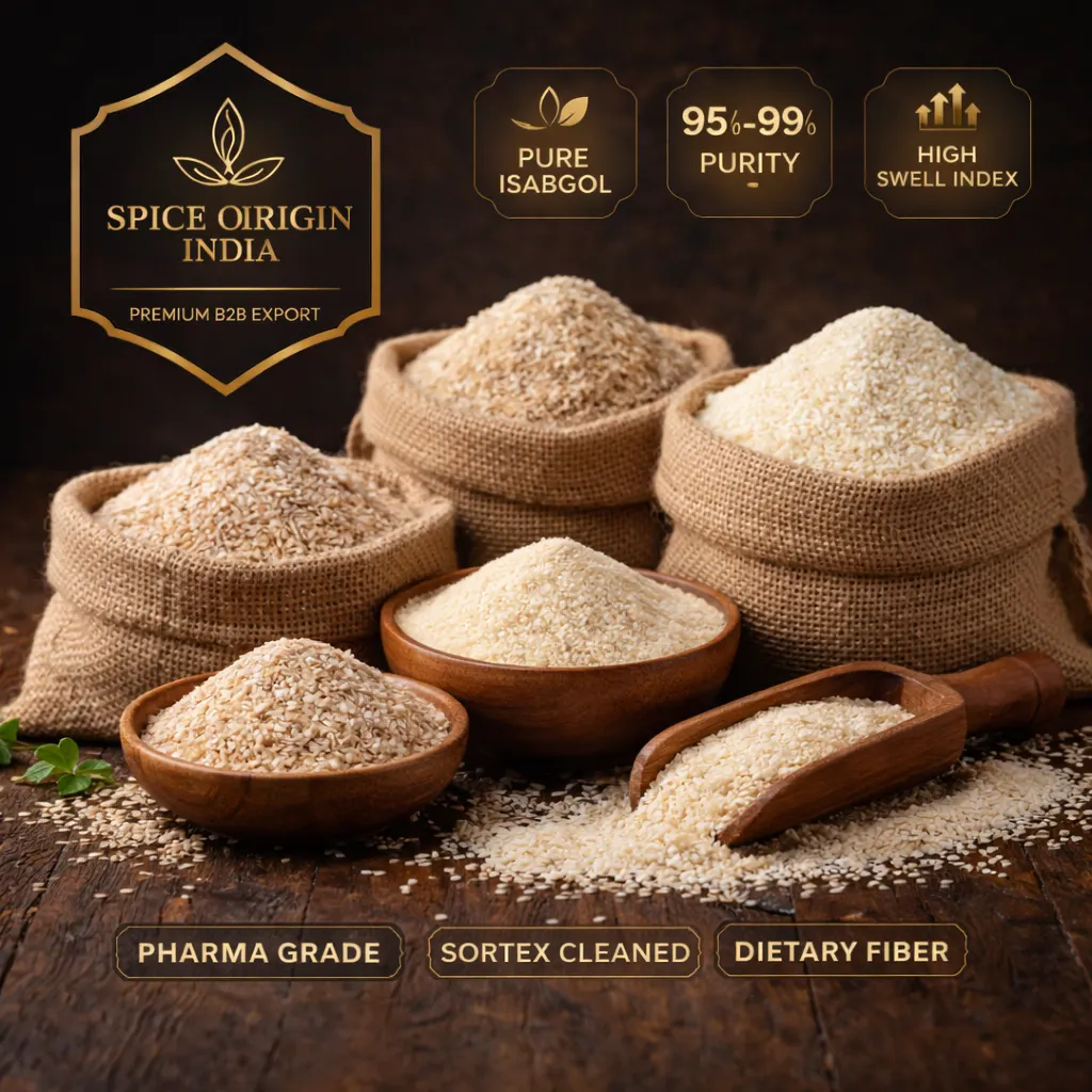 Psyllium husk exporter from India supplying pharma grade isabgol